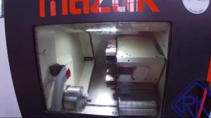 Mazak Quick Turn Smart 200 CNC Lathe - under power