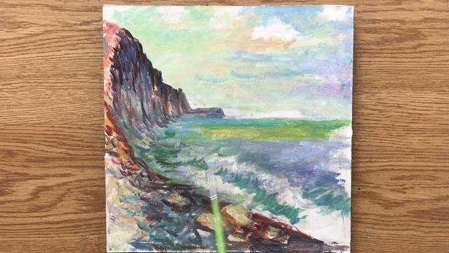 How to Paint Like Claude Monet | Impressionist Landscape | acrylic painting tutorial смотреть онлайн