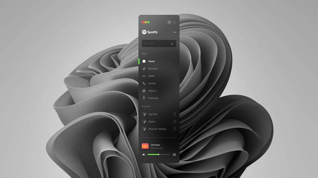 Spotify Sidebar Redesign with C# and AvaloniaUI