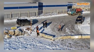 Бетонными блоками перекрыли выезд на лед в бухте Нагаева