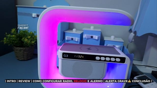 Review G-Speaker G3: Luminária, Caixa De Som, Radio FM e Carregador Wireless - VALE A PENA?  Ep.507