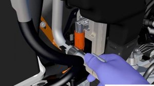 Проверка крепежного уголка линии системы кондиционирования