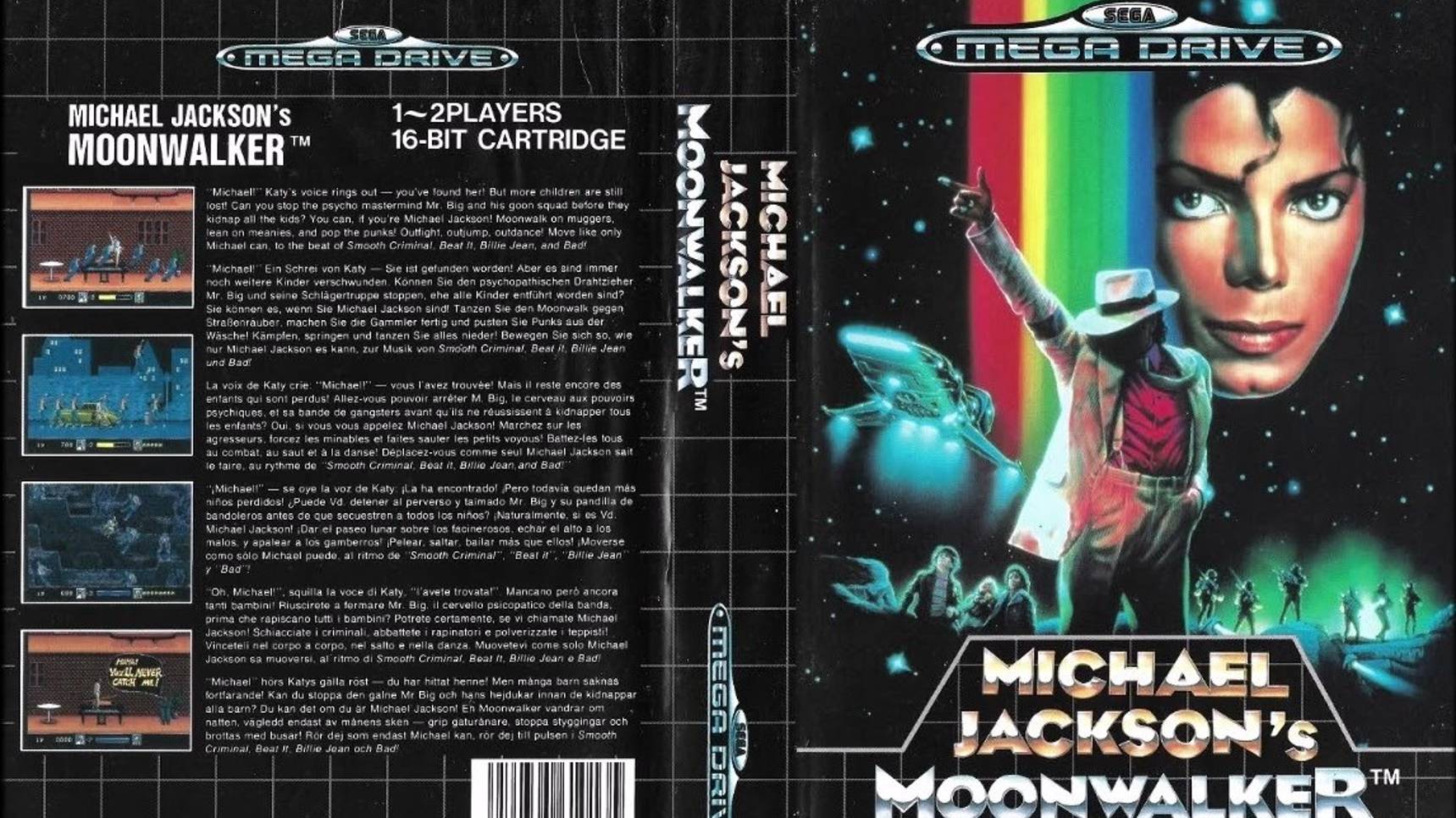 Sega Mega Drive 2 (Smd) 16-bit Michael Jackson's Moonwalker Прохождение