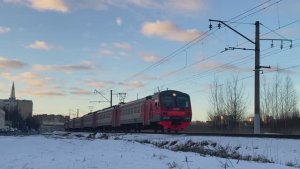 Электропоезд ЭД4М-0364, перегон Лахта - Новая Деревня