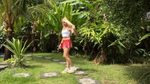 Stretching in a mini skirt | Gymnastics
