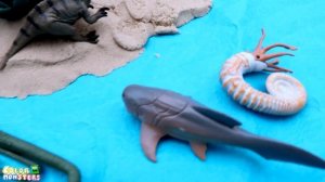 Dino Dinosaur Toys! DIY Volcano Dinosaurs Island With Mini Dino Set Rex