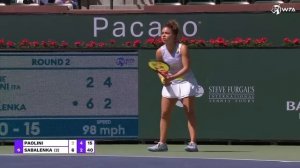 CONDENSED MATCH | Jasmine Paolini vs. Aryna Sabalenka | 2022 Indian Wells | WTA Highlights