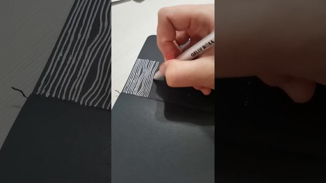 Рисование маркером на черной бумаге как медитация