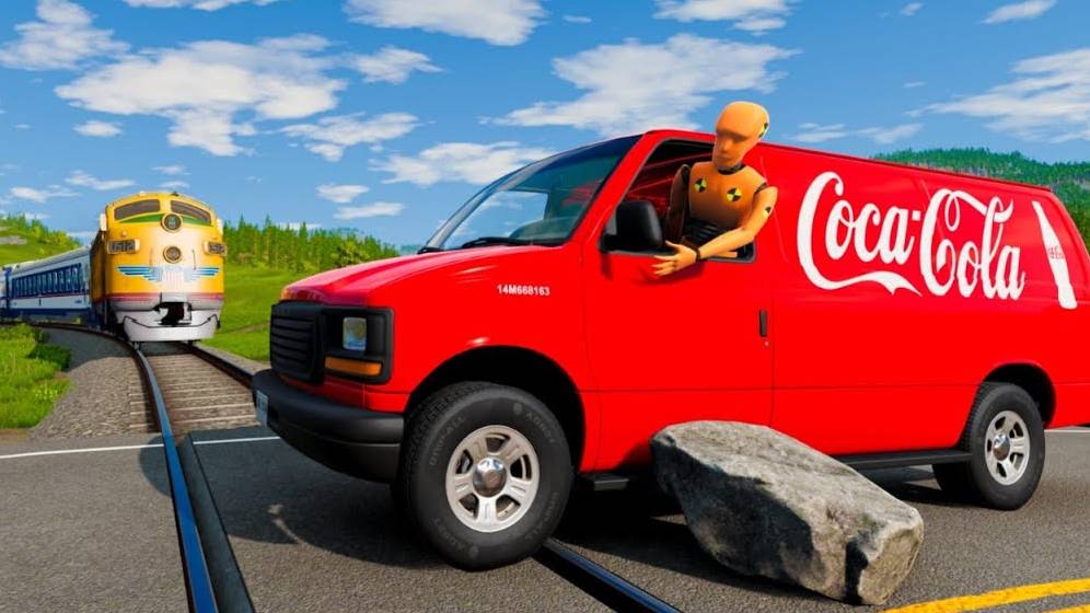 Железнодорожная авария | Плохой день манекена 😱 |BeamNG.Drive|Бемиджи драйв смотреть онлайн