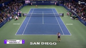 CONDENSED MATCH | Sloane Stephens vs. Aryna Sabalenka | 2022 San Diego Round of 16 | WTA Highlights
