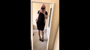 Femboy Crossdresser Wearing Black Dress High Heels & Pantyhose | Try On Haul