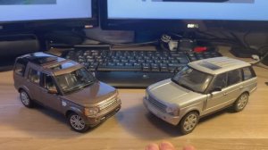 Обзор моделей  Land Rover Discovery 4 и Range Rover от Welly