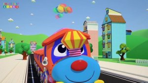 The Wheels on the Train Go Round And Round Nursery Rhyme for Kids from SmartBabySongs