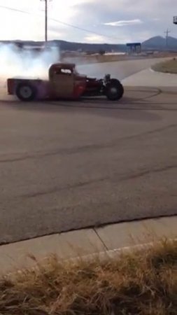 Rat rod burnout 605 style