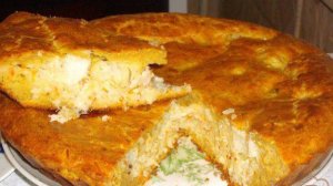 Пирог с палтусом и цукини