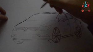 How to Draw Volkswagen Passat CC