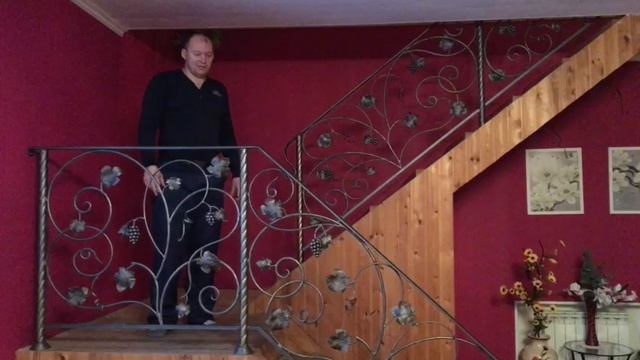 Кованые ограждения (лоза с виноградом). смотреть онлайн