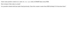 Actual (current) value of UltraDMA CRC error count (SMART)?