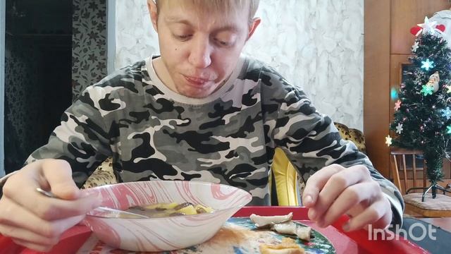 Мукбанг// Обед Грибной Суп 🍜 смотреть онлайн