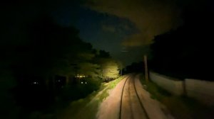 Cab ride Koper - Divača by night (Slovenian Railways) fright train - train drivers view in 4K