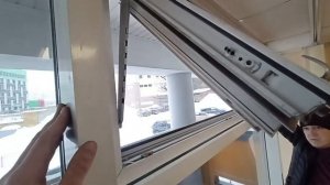 Как установить фрамужные ножницы севмех.рф на верхнеподвесную створку. #секретыоконщика