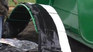 Silobolsa grain loading Загрузка зерна в мешки для хранения