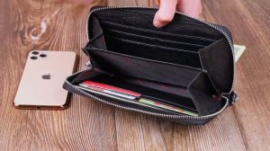 Фактурная мужская барсетка KARYA 20913 кожаная Черный