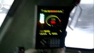 В кабине электровоза ЧС200. Скорость 195 км/ч