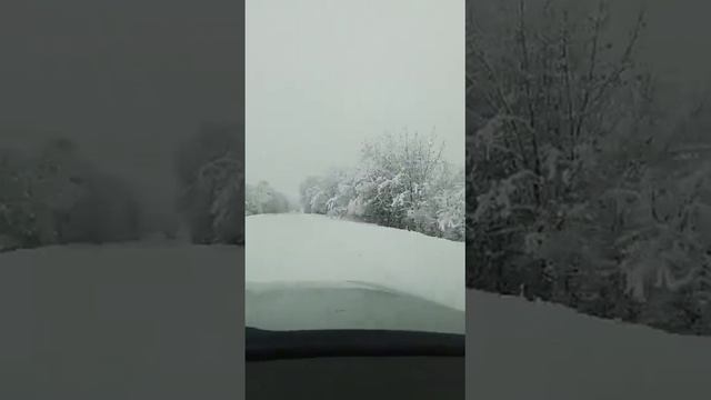 Псемен, Курджиново, приезжаем по трассе  - зима однако