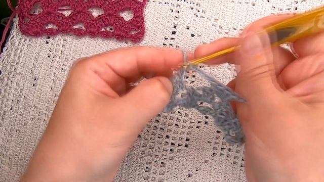 Узор по СХЕМЕ с крупным АЖУРОМ , вязание КРЮЧКОМ , crochet beautiful pattern ( узор № 404)