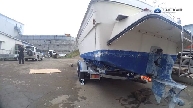 Обзор лодочного прицепа SB Trailer 3 оси, гидравлический тормоз, Yamaha FR 27