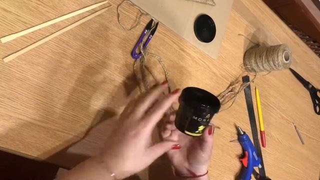 [DIY] Из картона, баночек, шпагата, ткани - получаем декор