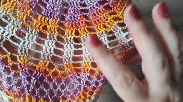 Красивая салфетка ,крючком в копилку, из секционной пряжи смотреть онлайн