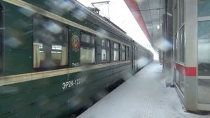 "В сквозь метель!!!" Электропоезд ЭР2К-980 "Яхрома" с маршрутом Яхрома-Савёловский вокзал