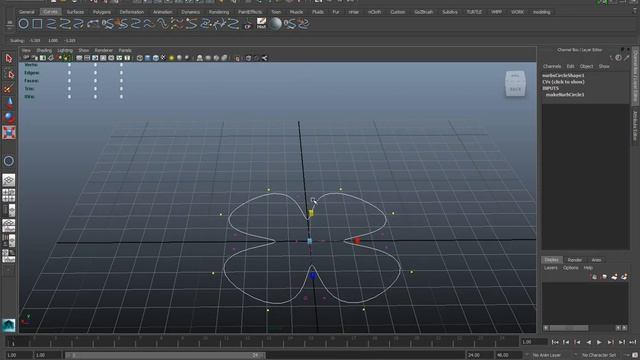 MAYA 0009 Создание поверхностей из нескольких кривых Введение в полигональное моделирование смотреть онлайн