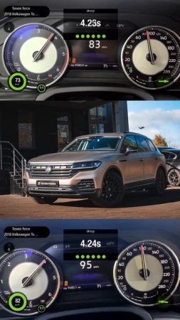 До/после stage 1 на VW Touareg 3.0d 249 hp