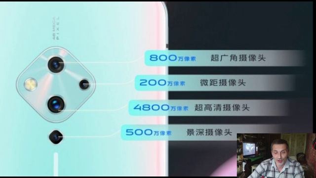 Квадрокамера в форме бриллианта и непростой экран AMOLED с врезанной фронталкой