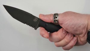 Review: Bastinelli Creations RED V2 Fixed Knife, N690 4" Black Serrated Blade, G-10 Handle.