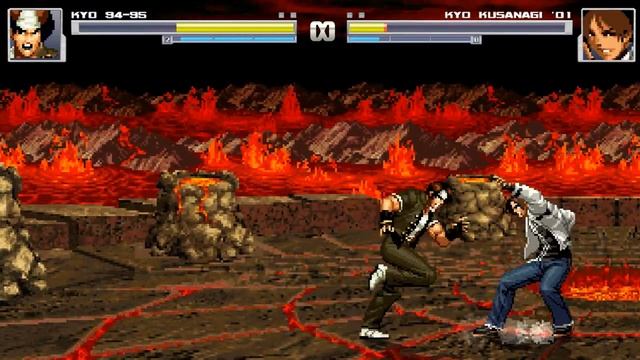 Kyo Kusanagi '94 Vs. Kyo Kusanagi '01 - MUGEN K.O.F. Battle смотреть онлайн