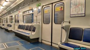 Поездка на метропоезде из вагонов «81-540.2/541.2» по линии 🟪5🟪.