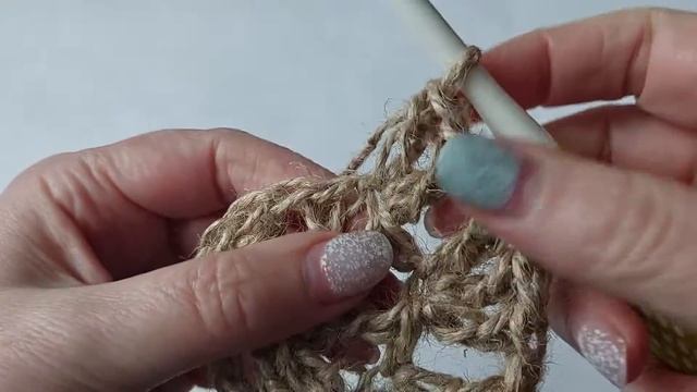 #4 Ажурная Салфетка из Джута крючком