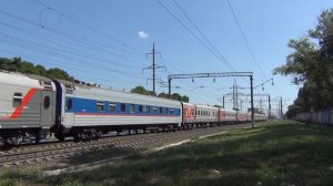 Электровоз ЭП20-001 с поездом №20 Москва — Ростов-на-Дону