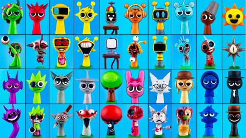 Коллекция собрана Incredibox Sprunki Phase 4 🤩 Лепим все фигурки Спрунки Фаза 4 с Лепка ОК