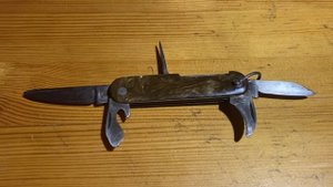 Офицерский складной нож. Завод складных ножей (1950-е гг, Ворсма, СССР) Клеймо СН. Обзор.