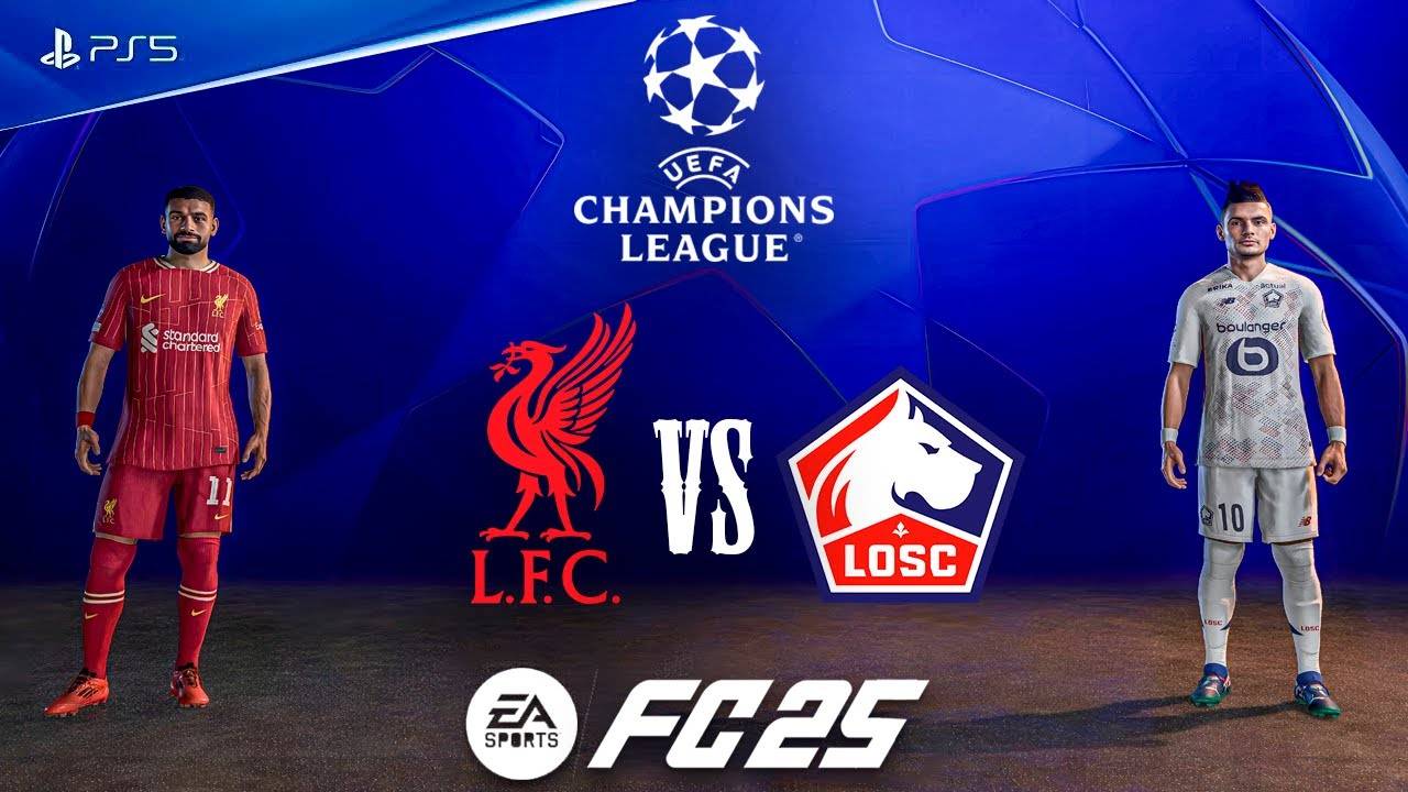 FC 25 - Ливерпуль vs Лилль Лига Чемпионов 24\25 7 Тура [PS5 Pro] 4К Полный Матча