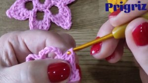 Цветок который учит вязать крючком, МК для начинающих