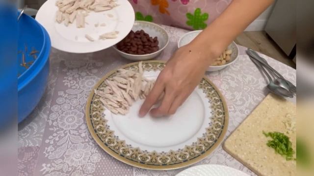 Салат с фасолью. Казакша рецепт. Өте дәмді, тойымды әрі оңай салат. Салаты рецепты.