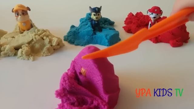 Сюрпризы из кинетического песка  - #Щенячийпатруль Щенячий патруль Видео для детей