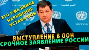 Выступление в ООН! Срочное заявление России о справедливом представительстве в СБ ООН!