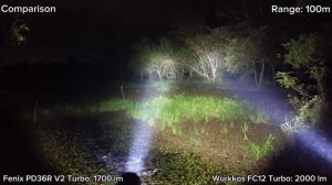 Fenix PD36R V2 Tactical Flashlight 1700 lm 396 m & Comparison with Wurkkos FC12 & TD03